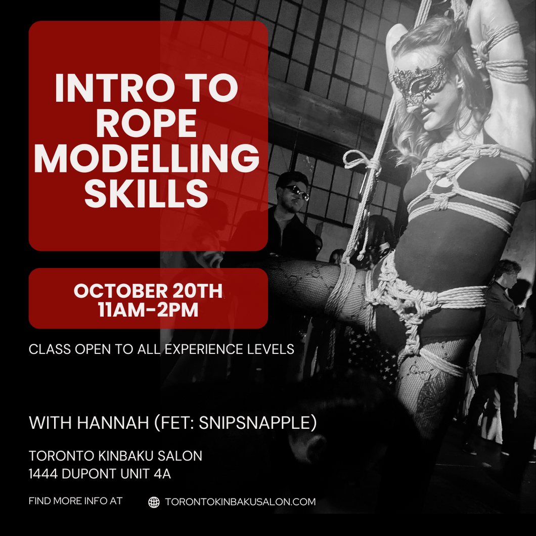 Intro To Rope Modelling Skills, Oct 20th 11am-2pm