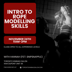 Intro To Rope Modelling Skills, Nov 24th 11am-2pm