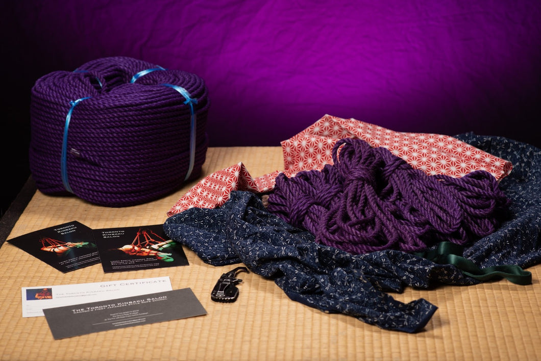 Purple - Premium Japanese Jute Rope - 6 Piece Bundle BLUE LIGHT SPECIAL